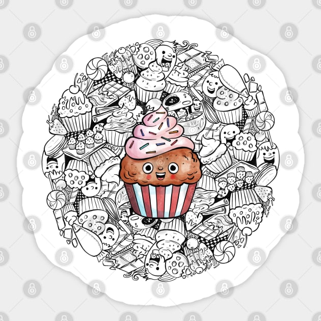 Cupcake Doodle Sticker by salihgonenli